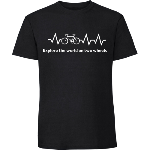 Explore the world on two wheels-Heren T-shirt